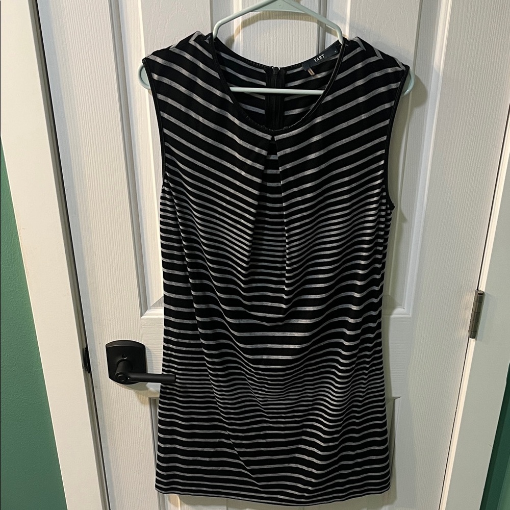 Tart Black & Grey Striped Dress